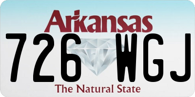 AR license plate 726WGJ