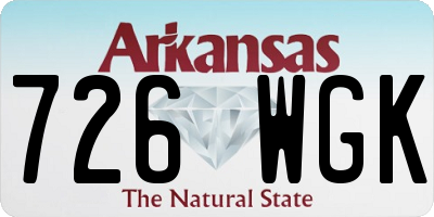 AR license plate 726WGK