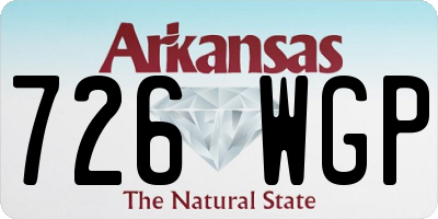 AR license plate 726WGP