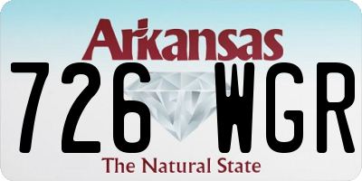 AR license plate 726WGR