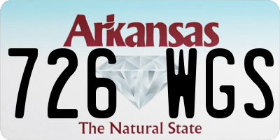 AR license plate 726WGS
