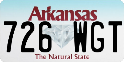 AR license plate 726WGT