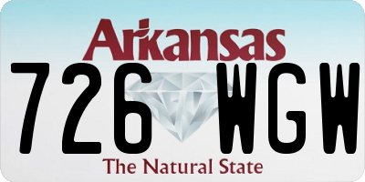 AR license plate 726WGW