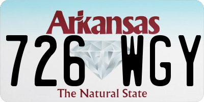 AR license plate 726WGY