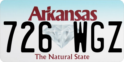 AR license plate 726WGZ