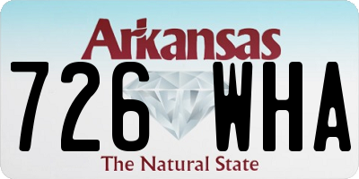 AR license plate 726WHA