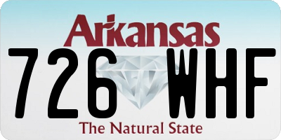 AR license plate 726WHF
