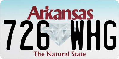 AR license plate 726WHG