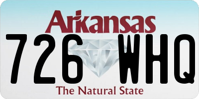 AR license plate 726WHQ