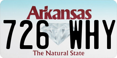 AR license plate 726WHY