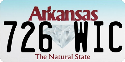 AR license plate 726WIC