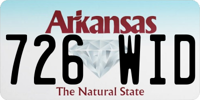AR license plate 726WID