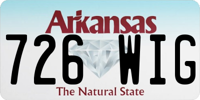 AR license plate 726WIG