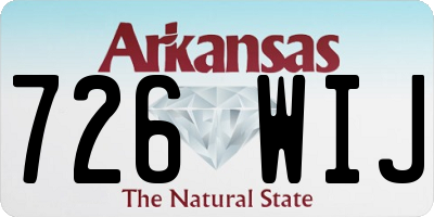 AR license plate 726WIJ