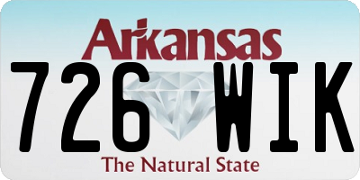AR license plate 726WIK
