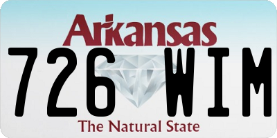 AR license plate 726WIM
