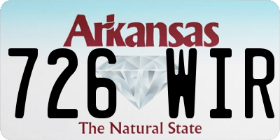 AR license plate 726WIR