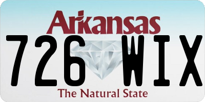 AR license plate 726WIX