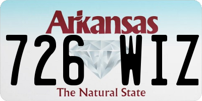 AR license plate 726WIZ