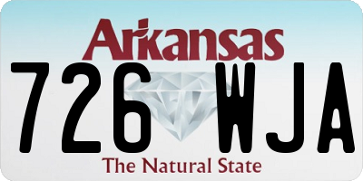 AR license plate 726WJA