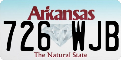 AR license plate 726WJB