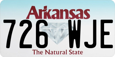 AR license plate 726WJE