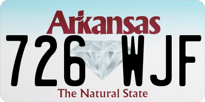 AR license plate 726WJF