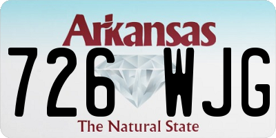 AR license plate 726WJG