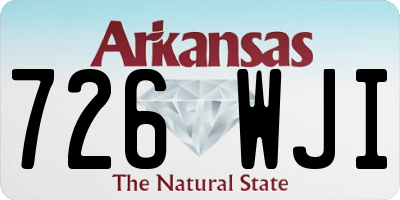 AR license plate 726WJI