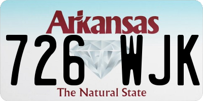 AR license plate 726WJK