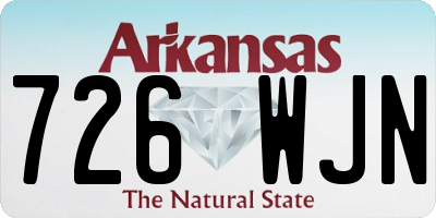 AR license plate 726WJN
