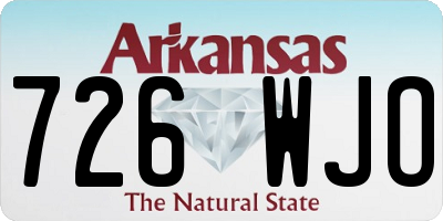 AR license plate 726WJO