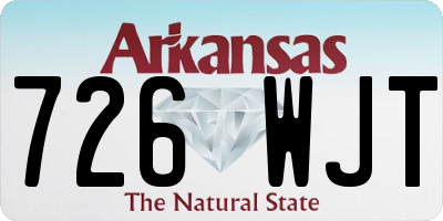 AR license plate 726WJT