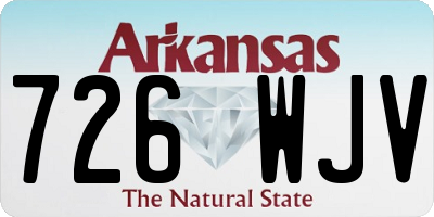 AR license plate 726WJV