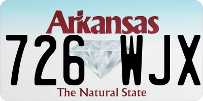AR license plate 726WJX