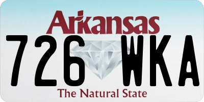 AR license plate 726WKA