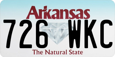AR license plate 726WKC