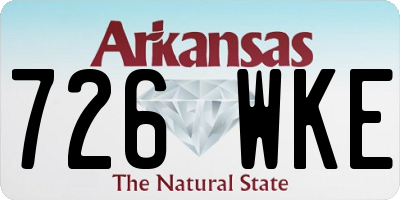 AR license plate 726WKE