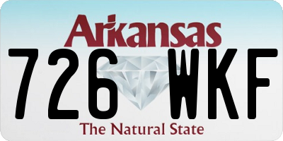 AR license plate 726WKF