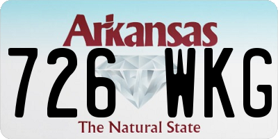 AR license plate 726WKG