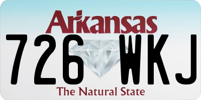 AR license plate 726WKJ