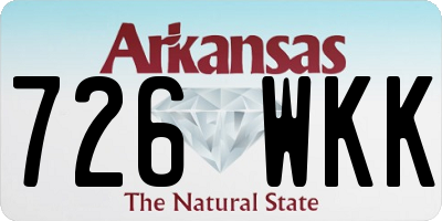 AR license plate 726WKK