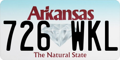 AR license plate 726WKL