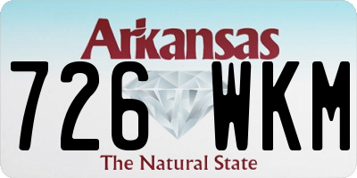 AR license plate 726WKM