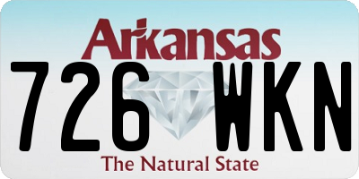 AR license plate 726WKN