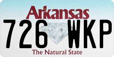 AR license plate 726WKP