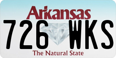 AR license plate 726WKS
