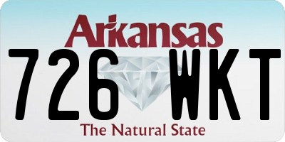 AR license plate 726WKT