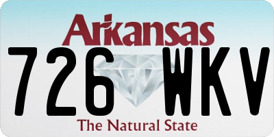 AR license plate 726WKV