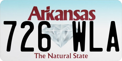 AR license plate 726WLA